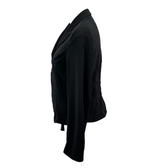 Jacqueline Riu Steampunk Jacket Women VTG 42 Black Gothic Victorian DarkAcademia - Picture 4 of 11